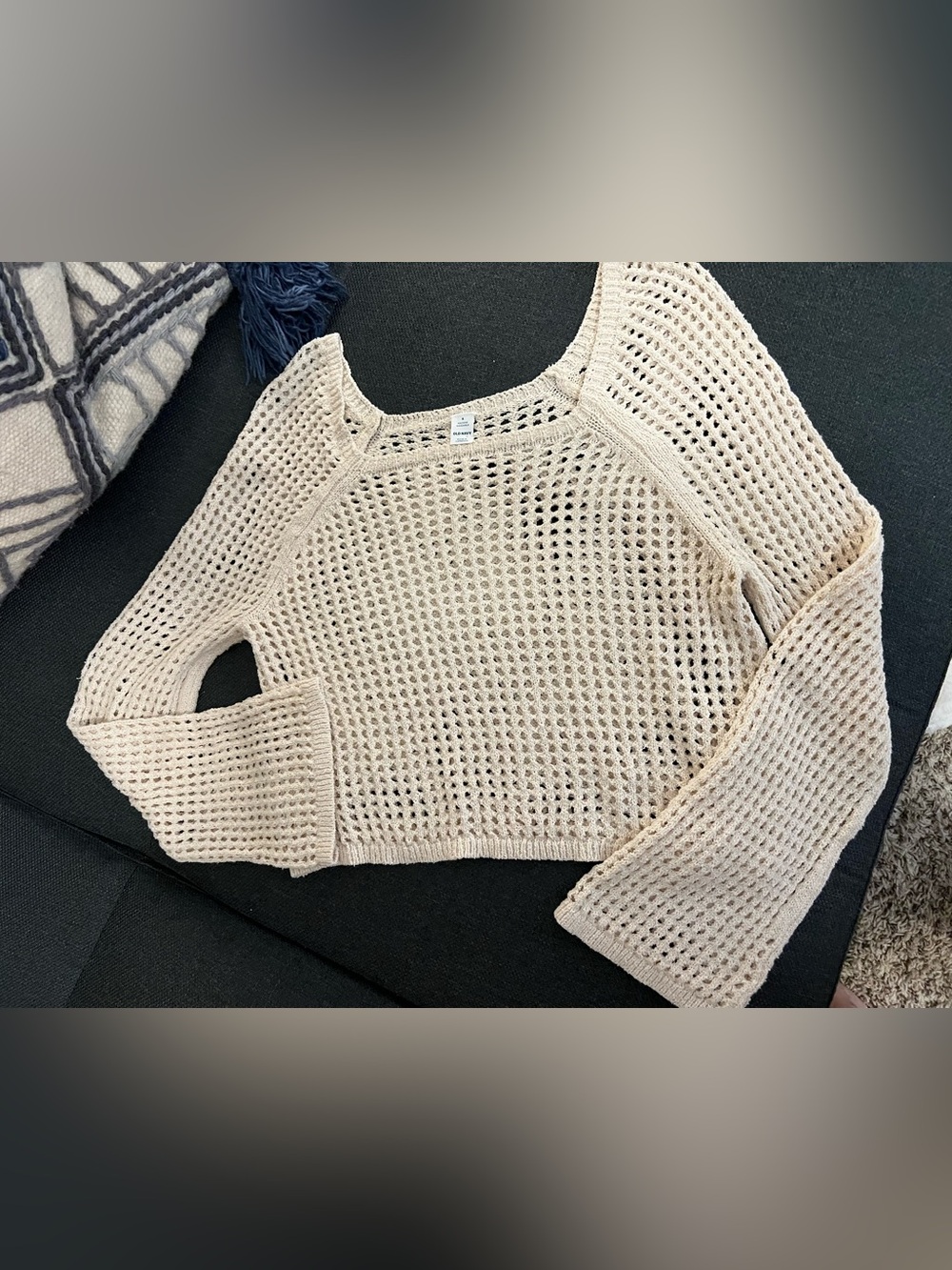 NWOT Old Navy open knit sweater , cream size S